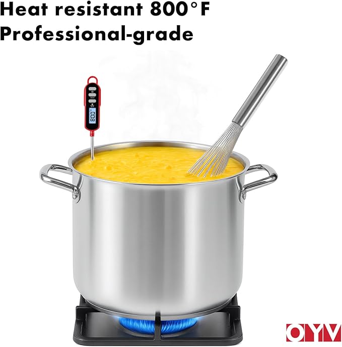 OYV 18/10 Stainless Steel Large Whisk, 17" Commercial Heavy Duty Whisk for Whipping Eggs, Mixing Batter, Making Sauces, Long Wisk Dishwasher Safe