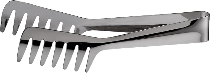 Winco Stainless Steel Spaghetti Tongs, Scissor Style, 8"