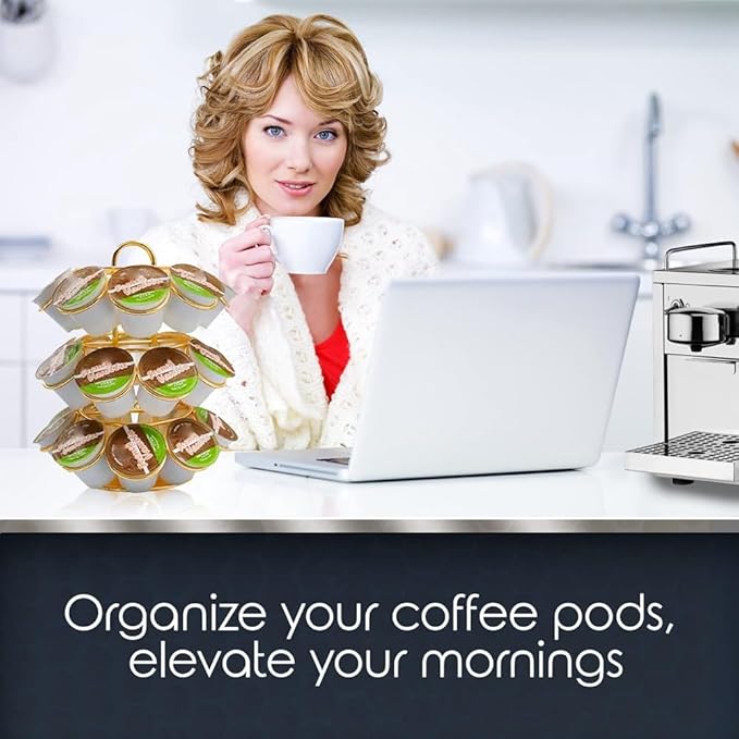 1 Piece Metal Coffee Pod Organizer - 27 Card Positions