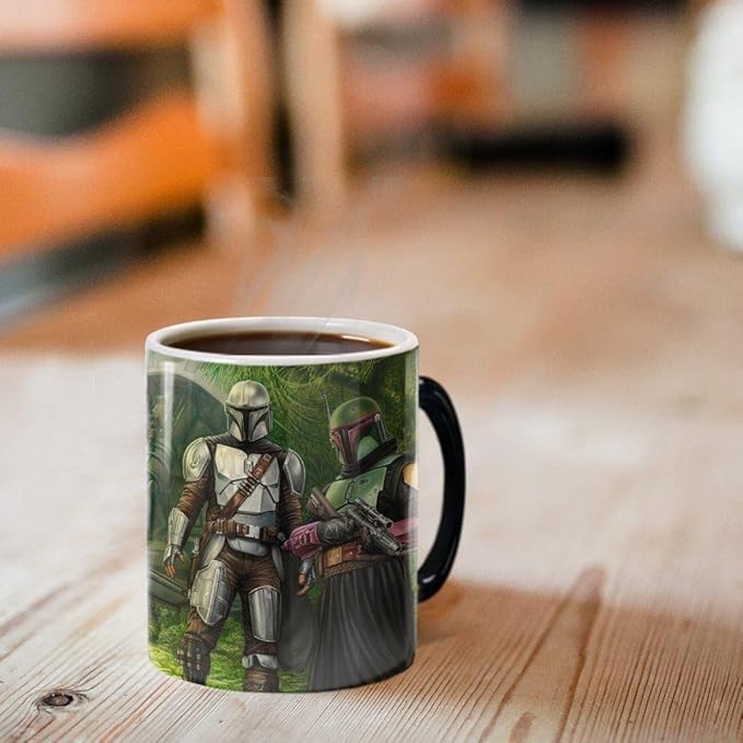 Morphing Mugs Star Wars – The Mandalorian - Brothers in Arms – One 11 oz Color Changing Ceramic Mug – Image Revealed When HOT Liquid Is Added! MMUG1523