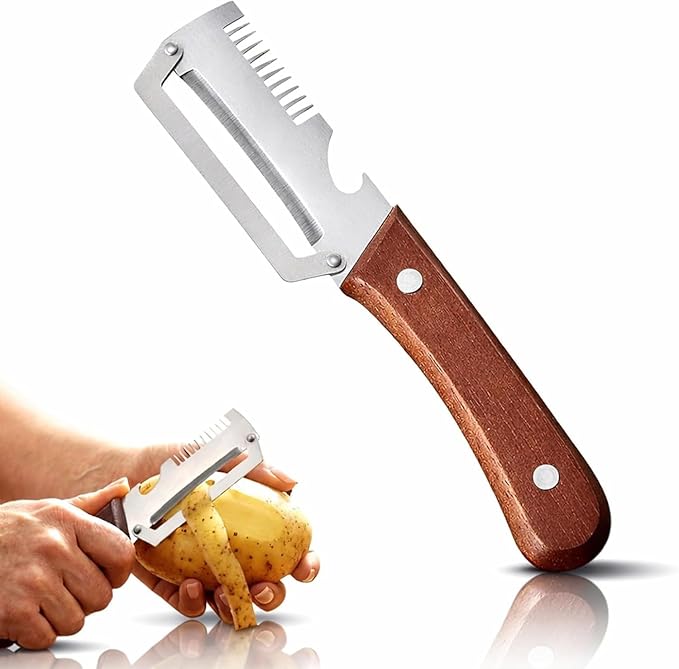 vegetable peeler，3 in 1ultra-sharp stainless steel blade, suitable for peeling fruits and vegetables, with bottle opener, (1PCS)