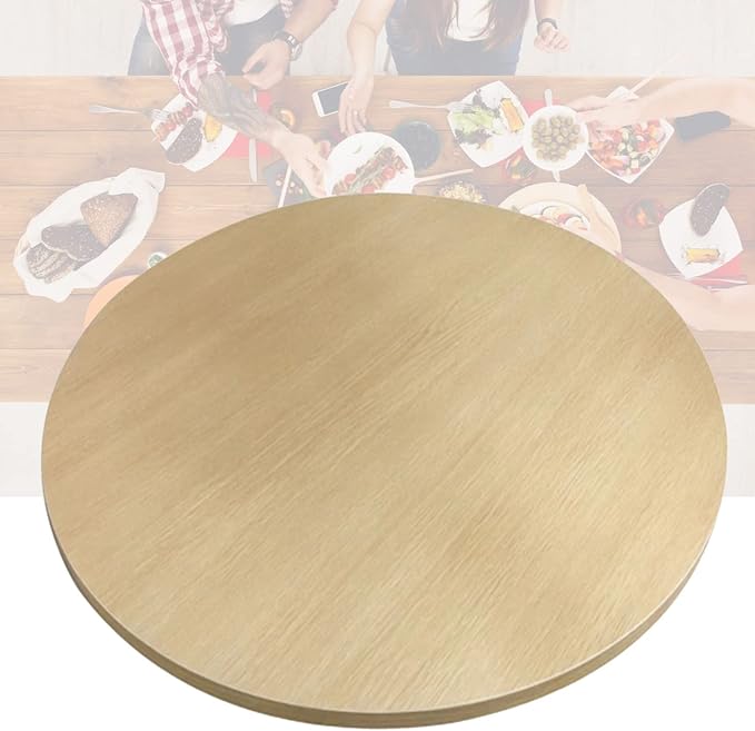 Rotating Round Lazy Susan Wooden Turntable, 32in 36in Dining Table Top Serving Plate, Wooden Swivel Serving Display, 360° Wood Serving Tray Smooth Rotation,Large Wooden Turntable Lazy