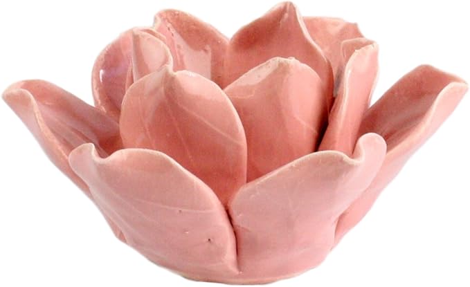HomArt Lotus Tea Light Holder, Pink