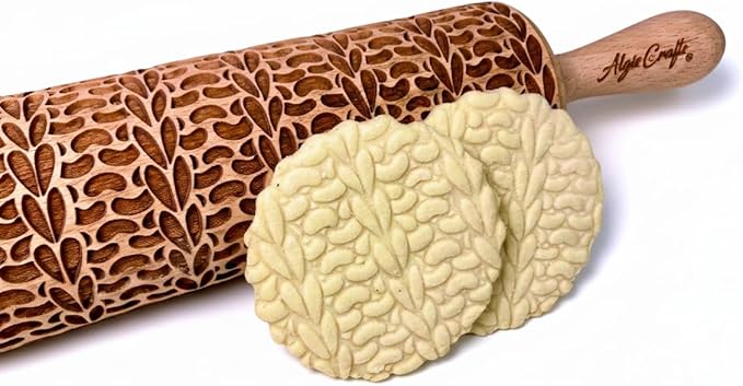 KNITTING PATTERN Embossing Rolling Pin Laser engraved rolling pin Gift for pottery and cookies by Algis Crafts