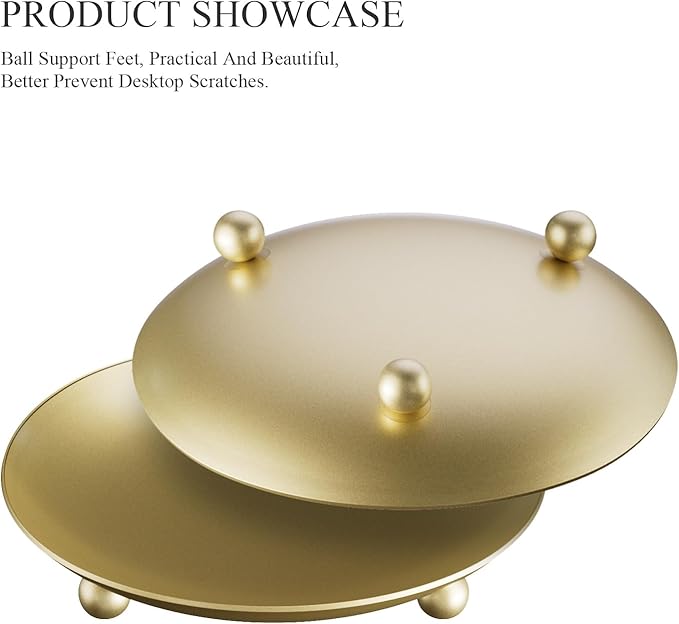 Gold Candle Holders for Pillar Candles, Set of 6 Premium Metal Candle Plates Candle Stand for LED or Wax Candles, Decorative Pillar Candle Holder Dish for Table Centerpiece