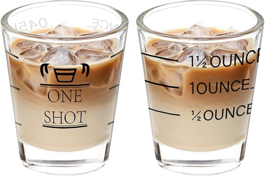 45ml Shot Glass Measuring Cup,Heavy Base Shot Glasses Set for Vodka, Whiskey, Tequila, Espressos, Milk,Juice (45ml black)