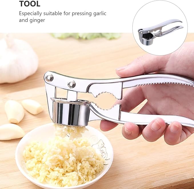 BESTYASH Manual Garlic Press and Crusher Extra Large Stainless Steel Garlic Mincer Kitchen Ginger Squeezer for Home Cooking and Food Preparation