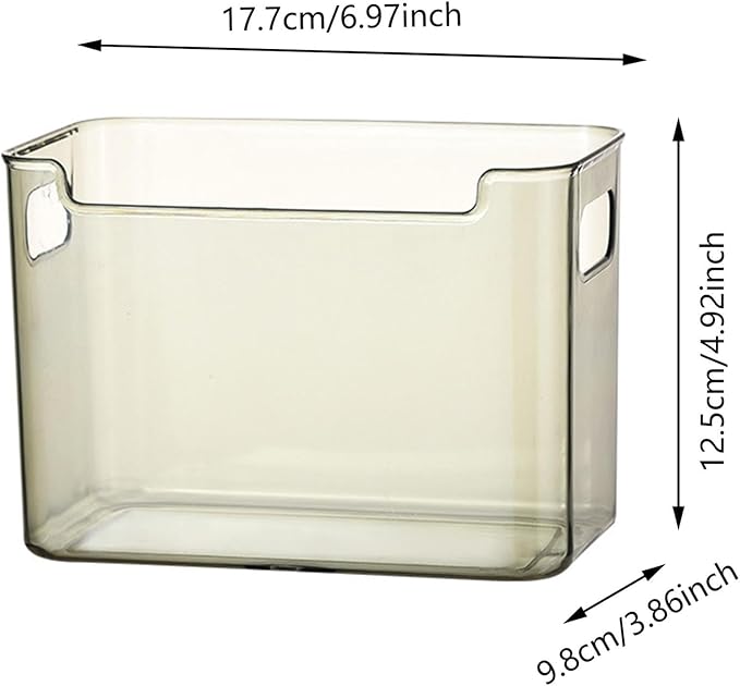 Crystal Clear Stackable Storage Bins, Versatile Organizer for Refrigerator, Freezer and Pantry, Practical Kitchen Container for Storing Meat, Vegetables and Various Food Items (Green-M 2 pcs)