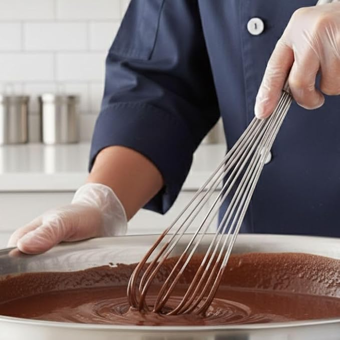 Soro Essentials- 20" Stainless Steel French Whip Whisk with Thick Rigid Wire- Wire Whisk Kitchen Whisk Balloon for Whisking Cooking Beating Blending Stirring Ingredients Mixing Sauces Baking Tools