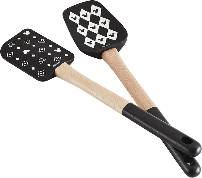 Disney Home Monochrome Spatula and Spoonula Set, 2 Piece - Black