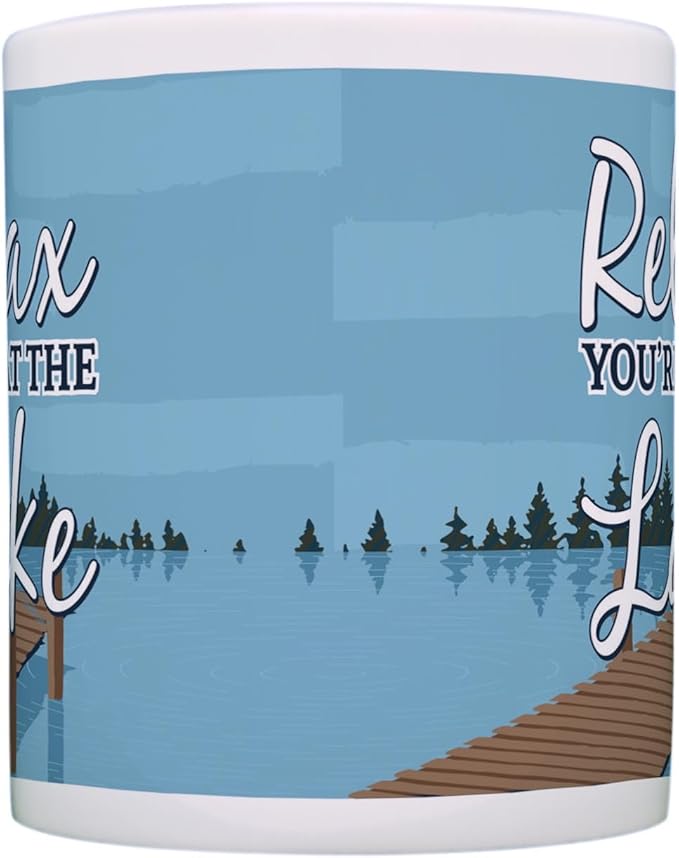 ThisWear Vacation Gifts Relax You're at the Lake Coffee Mug Set