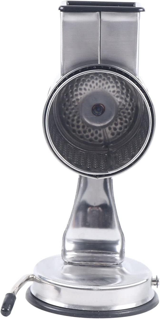 DYNAMI 5 in 1 Stainless Steel Rotary Grater,Kitchen Grater Vegetable Slicer,Cheese Rotary Chopper Food Mills With 5 Stainless Drum,for Home Kitchen Restaurant (Suction cup type, Not for Hard Cheeses)
