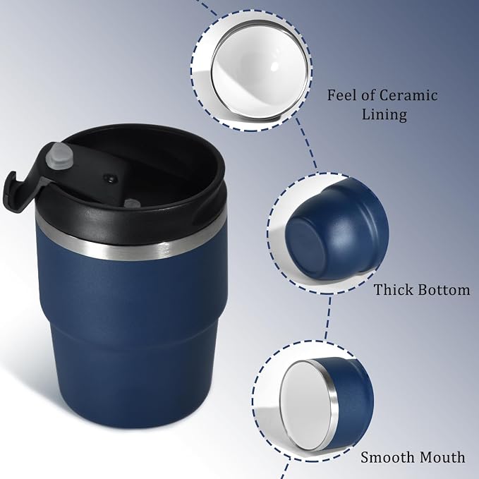 CHLJAR 6oz Espresso Cups, Insulated Espresso Cups Set of 2, Expresso Shots Cup, Stainless Steel Shot Glasses for Coffee, Portable Espresso Travel Mug for Camping