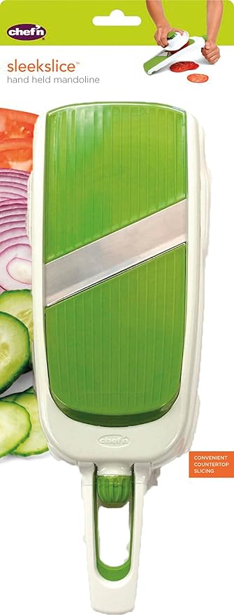 Chef'n Sleek Slice Handheld Collapsible Mandoline, Green