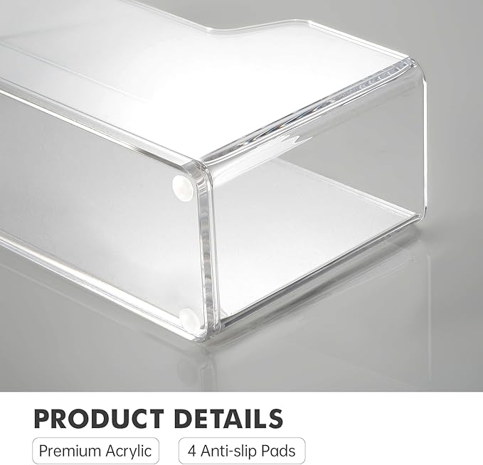 Kordory Acrylic Guest Towel Holder for Bathroom, Clear Waterproof Splashing Vertical Napkin Holder for Kitchen, Disposable Hand Towel Holder, Modern Dining Table Napkin Tray for Home, Hotel, Office