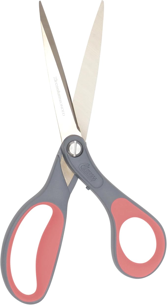 Clauss Industrial Heavy-Duty Zirconium Bonded Scissors, Ergonomic Overmolded Handle, Precision-Ground Blades, 9-Inch