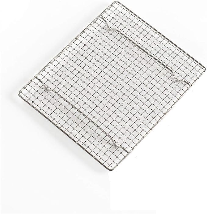 Cooling Barbecue Rack Carbon Baking Net Grill Pan Grate with Legs (7.8"*7.8")