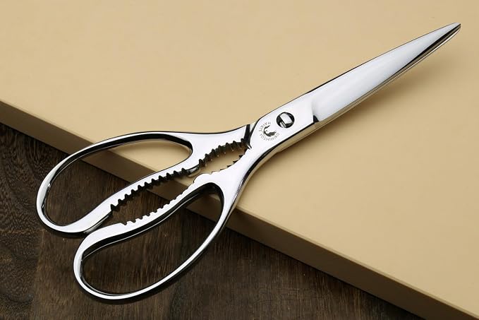 Yoshihiro All Stainless Steel Pull-Apart Japanese Kitchen Shears/Scissors 8.25 Inch (210mm) - Made in Japan