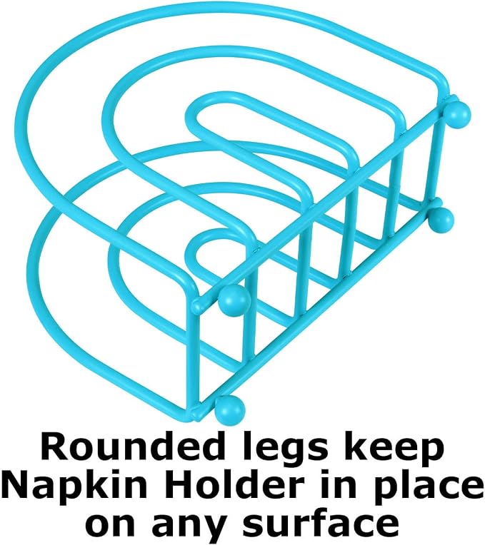 Blue Donuts Turquoise Arc Collection Napkin Holder – Napkin Holders for Tables, Modern Napkins Holder, Dining Table Napkin Holders for Kitchen,