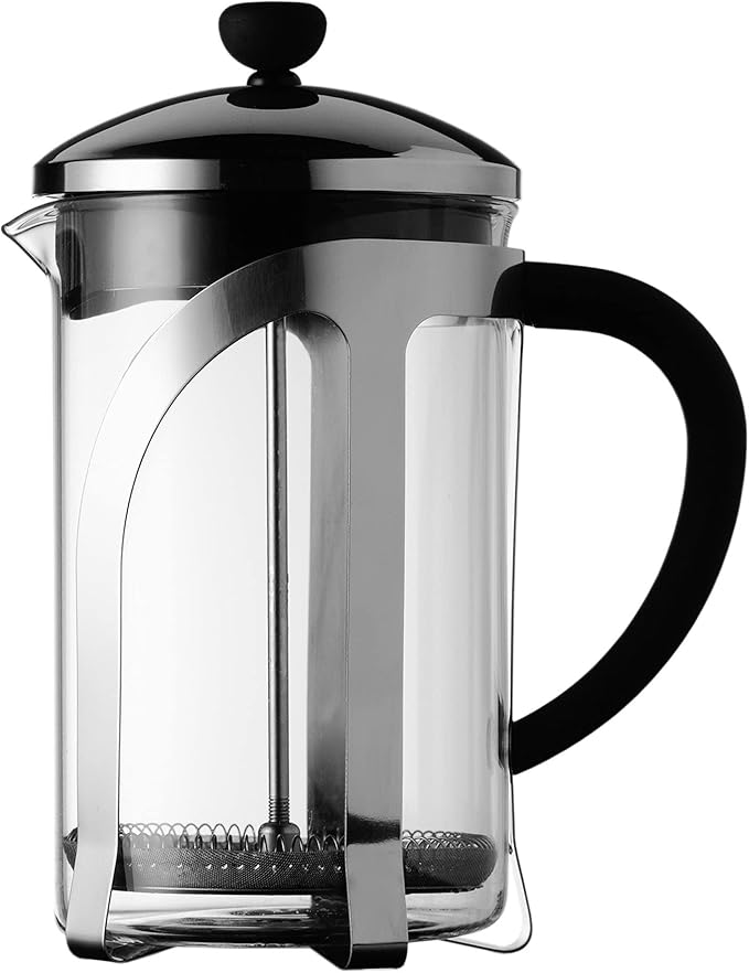 French Press Coffee Maker Percolator Pot,800ml Clear Superiour Glass,Insulated.Ideal for Tea,Coffee.Superiour Filter Press