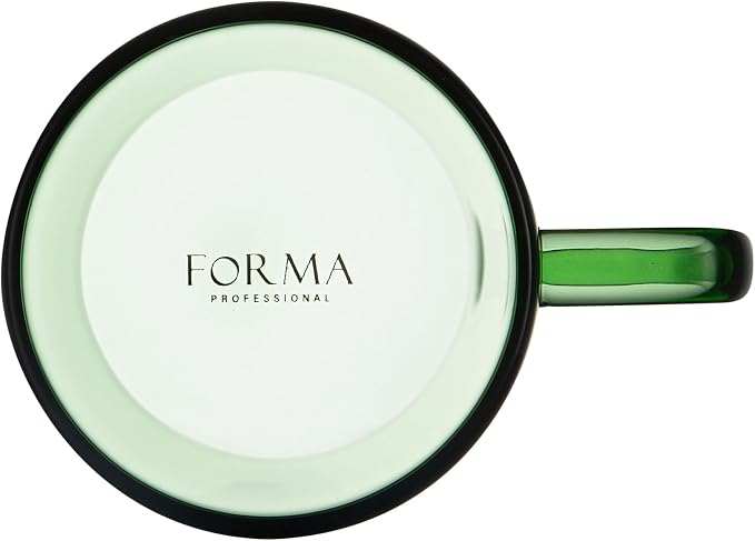 Restaurantware Glass Coffee Mug 2 Count 7 Oz Borosilicate Tea Cup with Ergonomic Handle, Dishwasher-Safe Green Thermal Resistant Mug for Hot and Cold Drinks