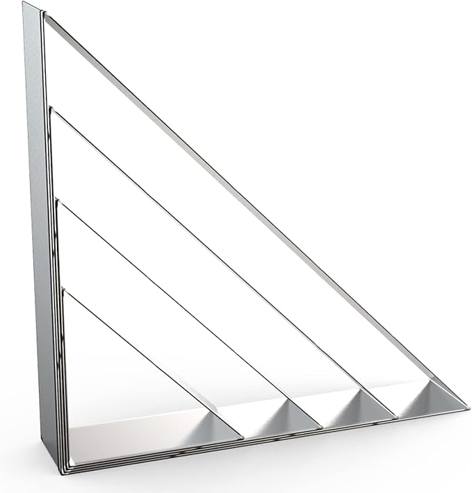 45/90 Degree Triangle Cookie Cutter Set - 5 inch, 4 inch, 3 inch, 2 inch - Half Square Right Angle Triangle Geometric Frame Plaque Cookie Cutters Shapes Molds - Stainless Steel