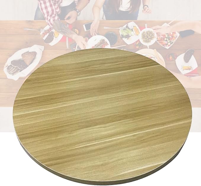 Rotating Round Lazy Susan Wooden Turntable, 32in 36in Dining Table Top Serving Plate, Wooden Swivel Serving Display, 360° Wood Serving Tray Smooth Rotation,Large Wooden Turntable Lazy