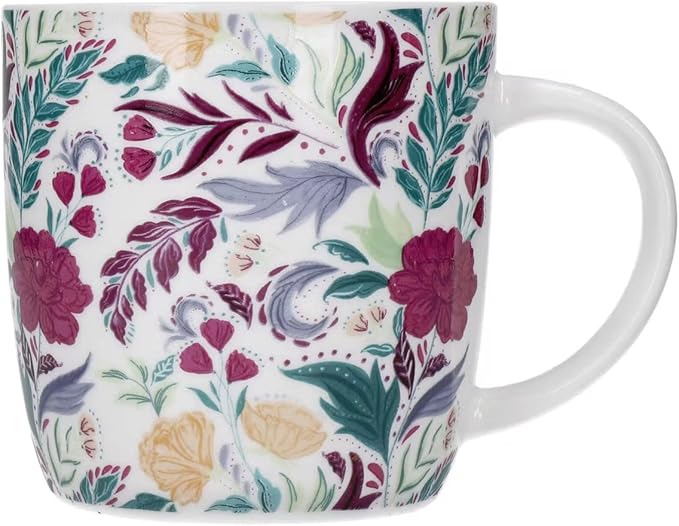 KitchenCraft KCMBAREXFL4PC Coffee Mug Set, Porcelain