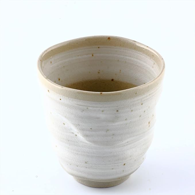 Mino Ware Japanese Tea Cups, Japanese Pottery Yunomi, Cat Tea Cup, 6.8 floz Set of 2