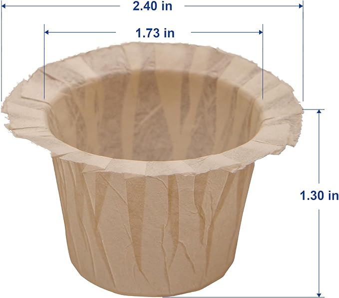 Irmidi 100 Count Natural Disposable Paper Coffee Filters with 2 Reusable K Cups Compatible with Keurig Brewers Single Serve 1.0 and 2.0