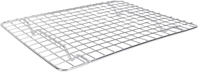 Yunseity Stainless Steel Cooling Rack, Grid Wire Oven Safe Cookie Drying Rack for Baking, Heavy Duty Cooking Ideal for Roasting Cooling (25x19.5x1.5cm / 9.84x7.68x0.59in)