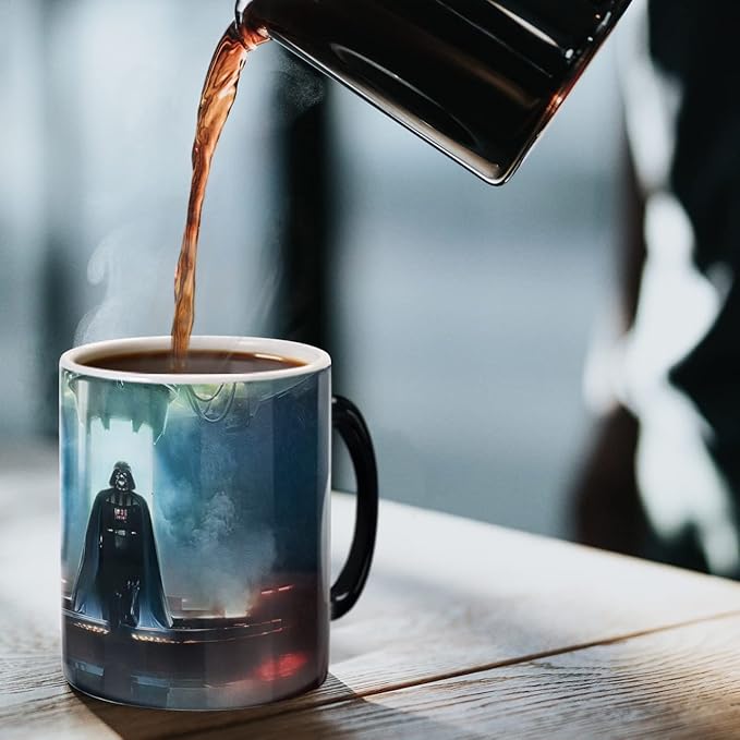 Morphing Mugs Star Wars – Obi-Wan Kenobi – Darkness Has Arrived – One 11 oz Color Changing Ceramic Mug – Image Revealed When HOT Liquid Is Added!