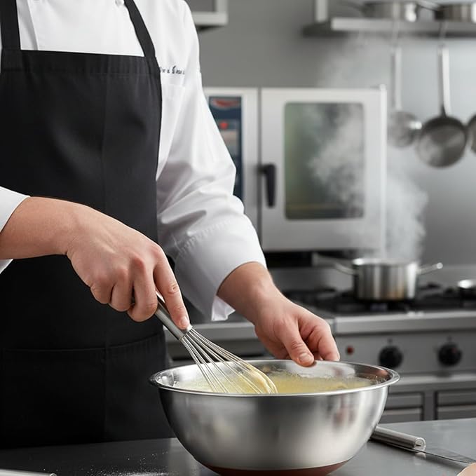 TrueCraftware- 14" Stainless Steel French Whip/Whisk- Kitchen Balloon Whisk Thick Wire Wisk Egg Frother for Cooking Blending Whisking Beating and Stirring