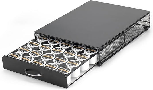 HiveNets Capsule Storage Drawer Coffee Holder Multiple Flavors Pods Organizer 35 Pcs Capacity (Metal)