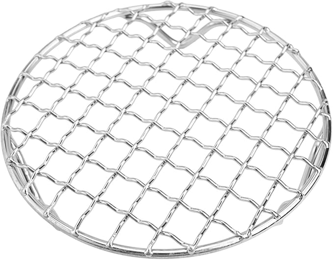 Round Cooling Rack 201 Stainless Steel Wire Baking Grid for Even Air Circulation, for Cooling Cakes, Biscuits, Pizza, Grilling, Drying and Roasting, Silver(13cm)