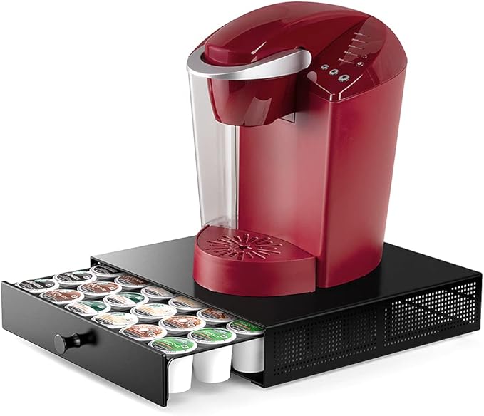 Goldlion K Cup Holder Coffee Pod Organizer K Cup Organization Storage Drawer Maker Stand Tray Counter Rack Countertop Dolce Gusto Capsules Compatible with Keurig Accessories Holds 36 Pods