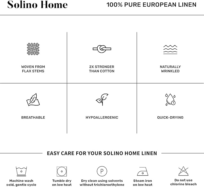 Solino Home Linen Table Runner 90 Inches Long - Athena, 100% Pure Linen Charcoal Grey Table Runner 14 x 90 Inch for Dining