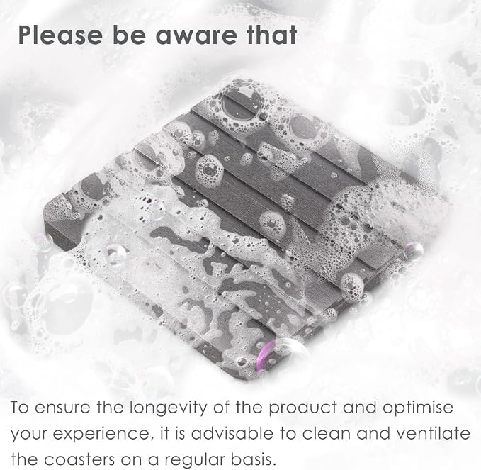 Water Absorbent Diatomite Set of 2 Coaster Coasters Rectangle Grooved Design Water Absorbing Coaster Non-silp Desk Durable Cup Mats Table Ornament Decorations for Home Festival