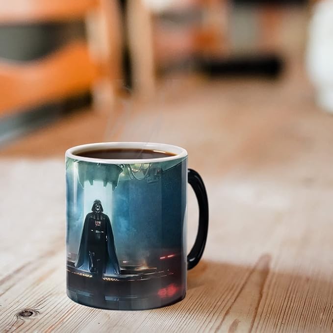 Morphing Mugs Star Wars – Obi-Wan Kenobi – Darkness Has Arrived – One 11 oz Color Changing Ceramic Mug – Image Revealed When HOT Liquid Is Added!