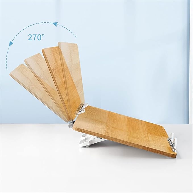 Book Stand Book Holder Tray Double-Layer Reading Frame Desktop Painting and Writing Support Frame Adjustable Writing Board Wooden Book Holder Cookbook Stand for Kitchen