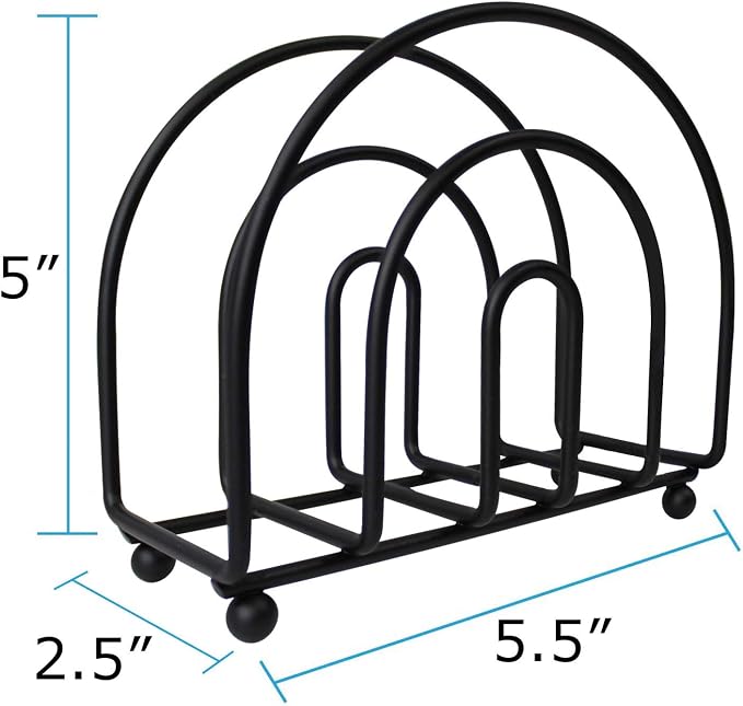 Blue Donuts Classic Arc Collection Napkin Holder – Napkin Holders for Tables, Farmhouse Napkins Holder, Dining Table Napkin Holders for Kitchen, Black