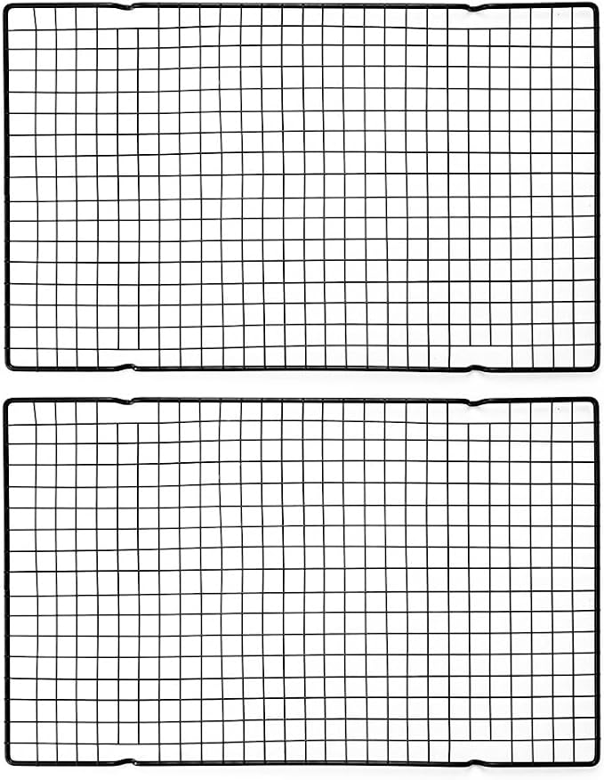 Cooling Rack (2 Pack), 16 * 10 Inches Stainless Steel Wire Cooling Racks for Cooking, Roasting, Drying, Grilling and Baking, Cookie Rack Fits Jelly Roll Sheet Pan, Dishwasher Safe