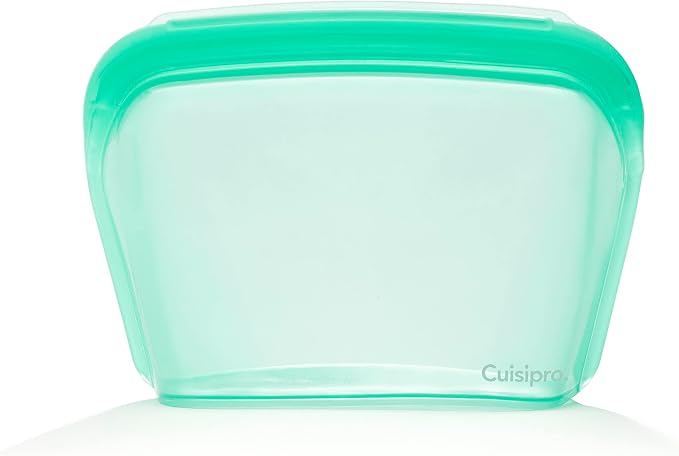 Cuisipro Stand-up Silicone, 44oz, 8.5 x 6.1inch, Green Reusable Bag