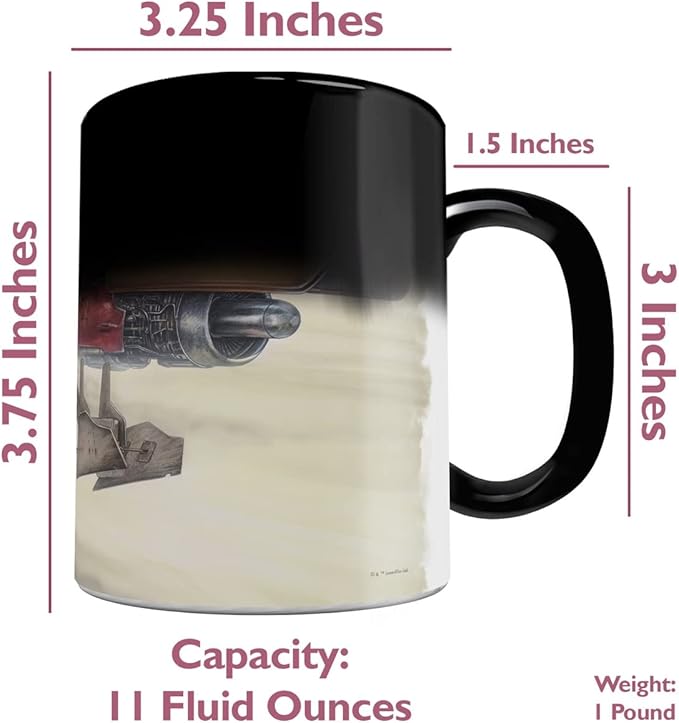 Morphing Mugs Star Wars – The Mandalorian – The Marshal - Thomas Kinkade Studios – One 11 oz Color Changing Ceramic Mug – Image Revealed When HOT Liquid Is Added! MMUG1445