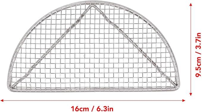 Cooling Rack, 304 Stainless Steel Wire Cooking Rack for Baking, High Temperature Resistant Oven Rack for Cooking, Roasting, Grilling (Small Semicircle 16CM)