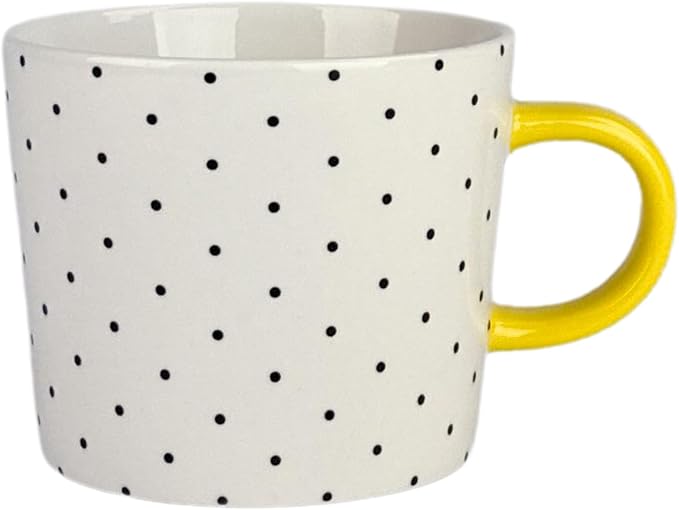 Set of 4 Oogle Polka Dot Mug 13 fl oz, Assorted Bright Color Handle