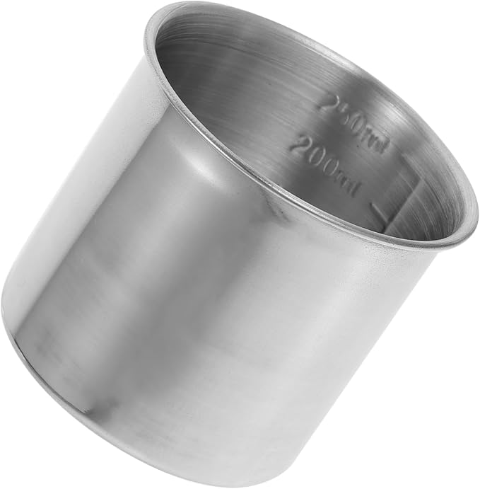 Stainless Steel Measuring Cup Set with Graduated Markings Precision Kitchen Measuring Beaker for Baking Cooking and Commercial Use for Flour Rice Syrups