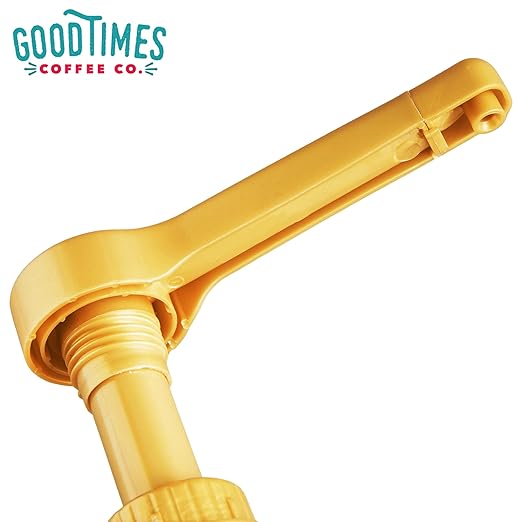Good Times Coffee Co. Sauce Pump Dispenser for Torani 64 Ounce Bottles (Pack of 6)