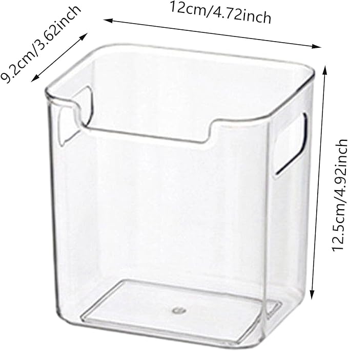 Freezer Storage Bins 4-Pack - Stackable Plastic Organizer with Handles for Refrigerator, Pantry & Kitchen Cabinet, for Frozen Food, Meat & Veggies (A# S, 2 Pack)