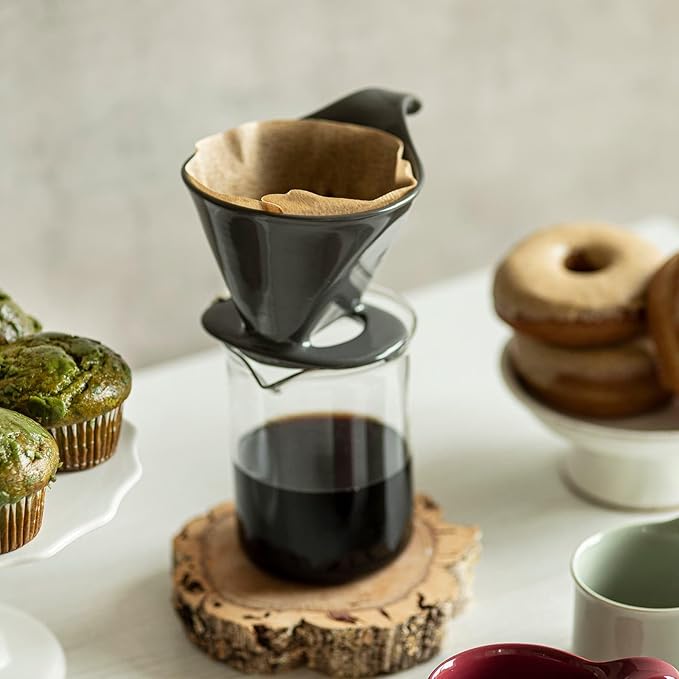 Zero Japan - Bee House Pour Over Coffee Dripper - Lead-Free & Cadmium-Free Ceramic Coffee Maker with Elegant Peek Hole, Drip Cone Brewer Coffee Gifts, Brewing Accessories - Tangerine, Standard Size